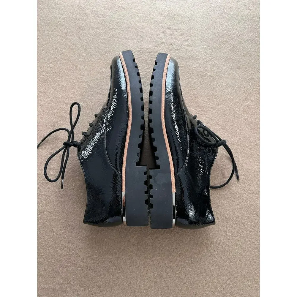 Franco Sarto Charles Patent Derby Lace Up Oxford Lug Sole Women's Size 9